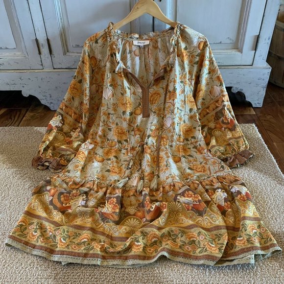 Shop Fig Dresses & Skirts - FLASH SALE! Boho Summer Floral Long Sleeve Dress